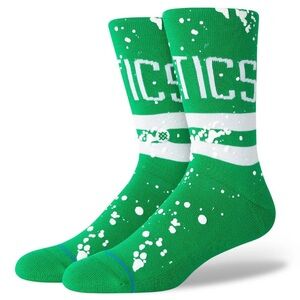 STANCE x NBA Boston Celtics Overspray Crew Socks, Sz Large NWT Sold Out!